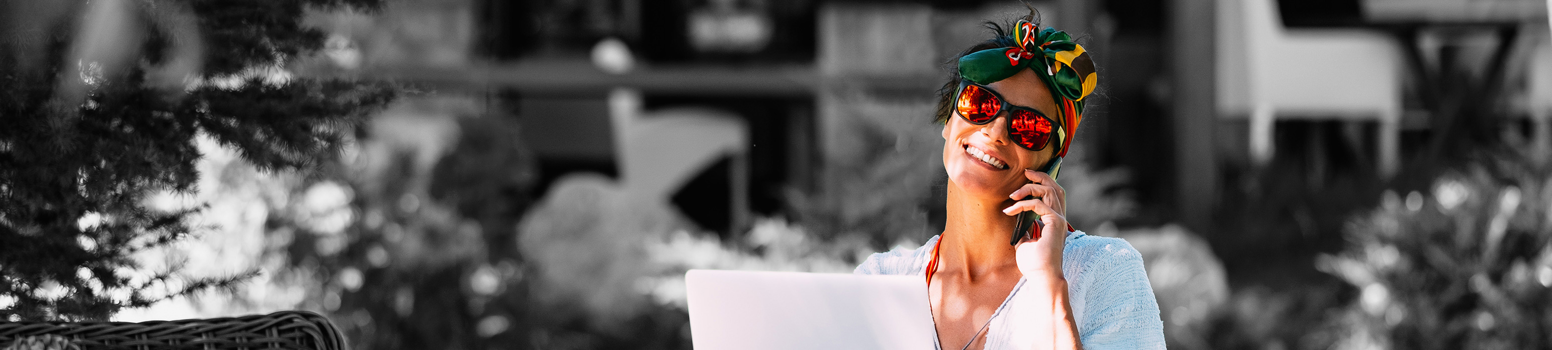 Woman doing online banking